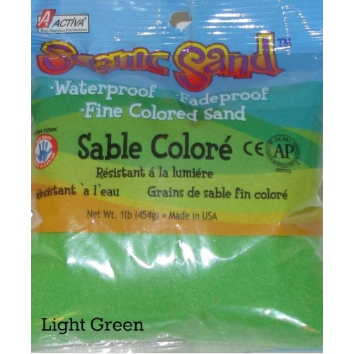 Scenic Sand™ Craft Colored Sand, Light Green, 1 lb (454 g) Bag